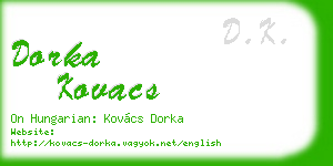 dorka kovacs business card